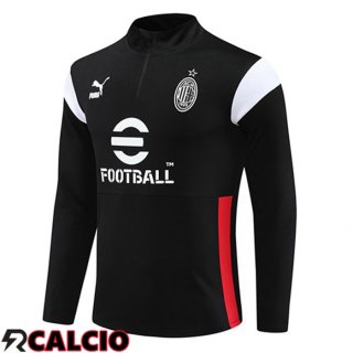 Felpa Allenamento AC Milan Nero 2023/2024  Felpa Allenamento AC Milan Nero 2023/2024