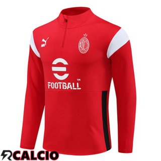 Felpa Allenamento AC Milan Rosso 2023/2024  Felpa Allenamento AC Milan Rosso 2023/2024