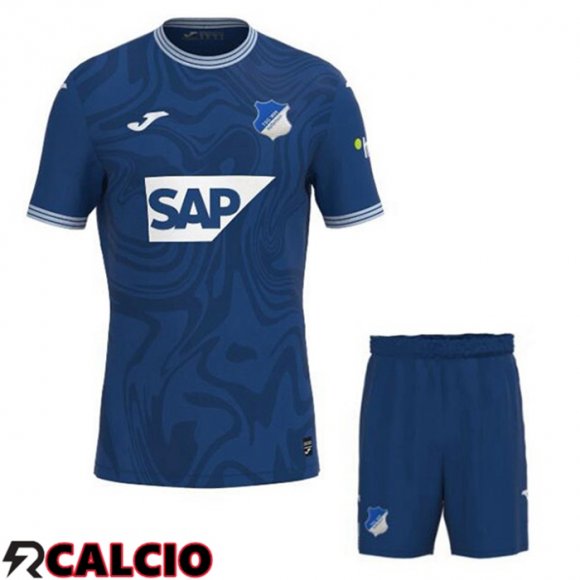 Prima Maglia Calcio TSG Hoffenheim Bambino Blu Reale 2023/2024  Prima Maglia Calcio TSG Hoffenheim Bambino Blu Reale 2023/2024