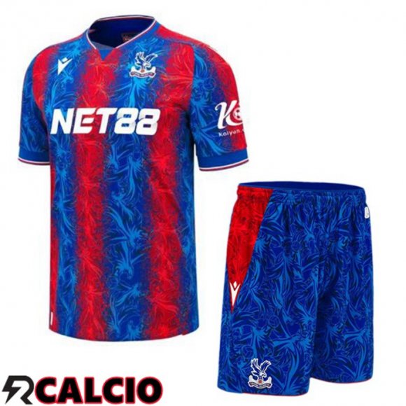 Maglie Calcio Crystal Palace Bambino Prima Rosso Blu 2024/2025