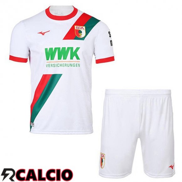 Maglie Calcio FC Augsburg Bambino Prima Bianco 2025/2026