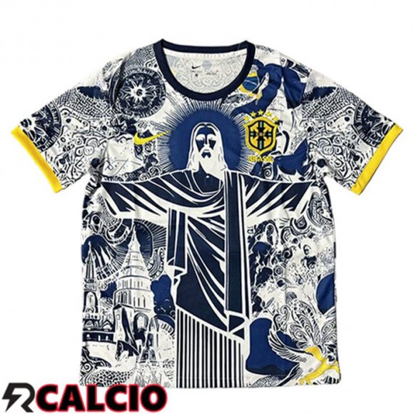 Maglie Calcio Brasile Edizione Speciale Bianco/Blu 2025/2026