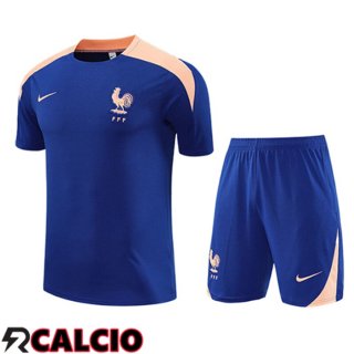 Insieme T Shirt Allenamento Francia Bambino Blu/Rosa 2025/2026