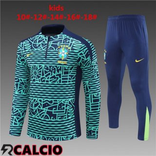 Insieme Tuta Calcio Brasile Bambino Verde 2024/2025  Insieme Tuta Calcio Brasile Bambino Verde 2024/2025