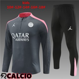 Insieme Tuta Calcio Paris PSG Bambino Grigio 2024/2025  Insieme Tuta Calcio Paris PSG Bambino Grigio 2024/2025