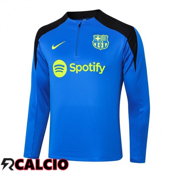 Felpa Allenamento FC Barcellona Blu 2024/2025  Felpa Allenamento FC Barcellona Blu 2024/2025