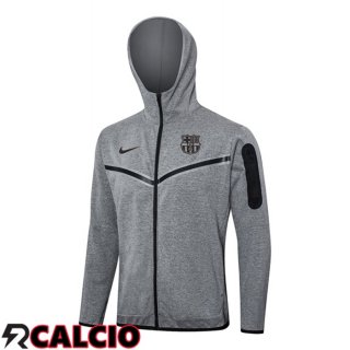 Felpa Con Cappuccio FC Barcellona Grigio 2024/2025  Felpa Con Cappuccio FC Barcellona Grigio 2024/2025