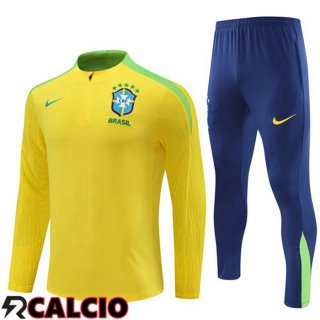 Insieme Tuta Calcio Brasile Giallo 2024/2025  Insieme Tuta Calcio Brasile Giallo 2024/2025