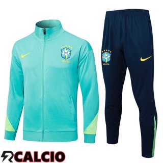 Insieme Tuta Calcio - Giacca Brasile Verde 2024/2025  Insieme Tuta Calcio - Giacca Brasile Verde 2024/2025