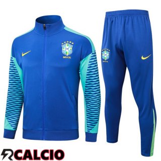 Insieme Tuta Calcio - Giacca Brasile Blu 2024/2025  Insieme Tuta Calcio - Giacca Brasile Blu 2024/2025