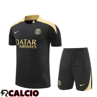 Insieme T Shirt Allenamento Paris PSG + Pantaloncini Nero 2024/2025