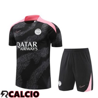 Insieme T Shirt Allenamento Paris PSG + Pantaloncini Nero 2024/2025