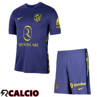 Maglie Calcio Atletico Madrid Bambino Seconda Blu Reale 2025/2026  Maglie Calcio Atletico Madrid Bambino Seconda Blu Reale 2025/2026