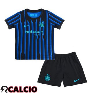 Maglie Calcio Inter Milan Bambino Prima Blu Nero 2025/2026