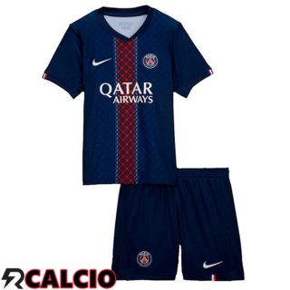 Maglie Calcio Paris PSG Bambino Prima Blu Reale 2025/2026  Maglie Calcio Paris PSG Bambino Prima Blu Reale 2025/2026