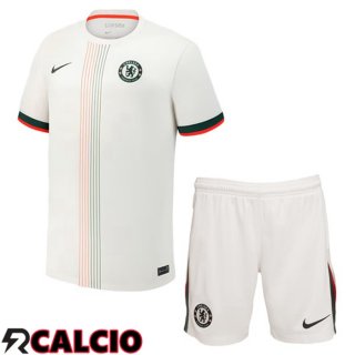 Maglie Calcio FC Chelsea Bambino Seconda Bianco 2025/2026  Maglie Calcio FC Chelsea Bambino Seconda Bianco 2025/2026