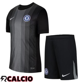 Maglie Calcio FC Chelsea Bambino Portiere Nero 2025/2026  Maglie Calcio FC Chelsea Bambino Portiere Nero 2025/2026