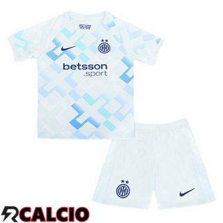 Maglie Calcio Inter Milan Bambino Seconda Bianco Blu 2025/2026