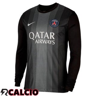 Maglie Calcio Paris PSG Portiere Manica Lunga Nero 2025/2026  Maglie Calcio Paris PSG Portiere Manica Lunga Nero 2025/2026