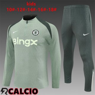 Insieme Tuta Calcio FC Chelsea Bambino Verde 2025/2026  Insieme Tuta Calcio FC Chelsea Bambino Verde 2025/2026