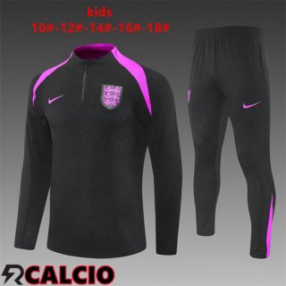 Insieme Tuta Calcio Inghilterra Bambino Nero 2025/2026  Insieme Tuta Calcio Inghilterra Bambino Nero 2025/2026