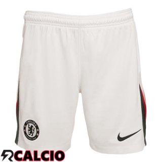Pantaloncini Calcio FC Chelsea Seconda Bianco 2025/2026  Pantaloncini Calcio FC Chelsea Seconda Bianco 2025/2026