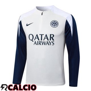 Felpa Allenamento Inter Milan Bianco 2025/2026  Felpa Allenamento Inter Milan Bianco 2025/2026
