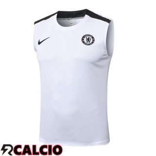 Canotta Allenamento FC Chelsea Bianco 2025/2026  Canotta Allenamento FC Chelsea Bianco 2025/2026