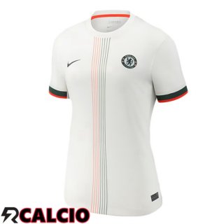 Maglie Calcio FC Chelsea Donna Seconda Bianco 2025/2026  Maglie Calcio FC Chelsea Donna Seconda Bianco 2025/2026