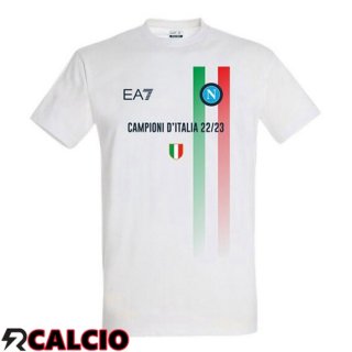 Maglia Calcio SSC Napoli Champion Bianco 2022/2023  Maglia Calcio SSC Napoli Champion Bianco 2022/2023