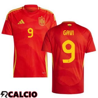 Prima Maglia Nazionale Spagna (GAVI 9) Rosso UEFA Euro 2024