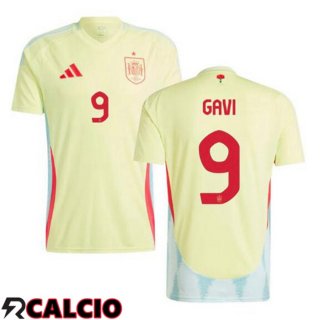 Seconda Maglia Nazionale Spagna (GAVI 9) Giallo UEFA Euro 2024