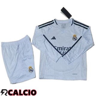 Prima Maglia Real Madrid Bambino Manica Lunga 2024/2025