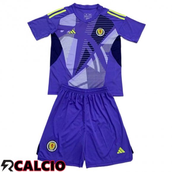Maglia Scozia Bambino Portiere Viola UEFA Euro 2024  Maglia Scozia Bambino Portiere Viola UEFA Euro 2024