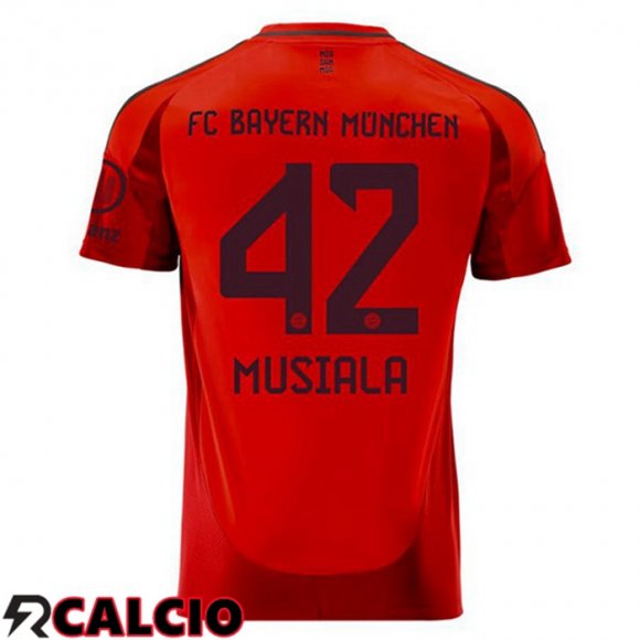 Prima Maglia Bayern Monaco (Musiala 42) Rosso 2024/2025  Prima Maglia Bayern Monaco (Musiala 42) Rosso 2024/2025
