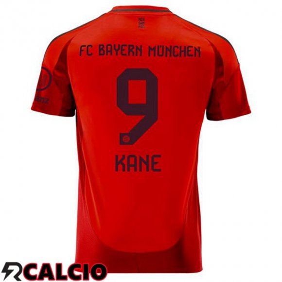 Prima Maglia Bayern Monaco (Kane 9) Rosso 2024/2025  Prima Maglia Bayern Monaco (Kane 9) Rosso 2024/2025
