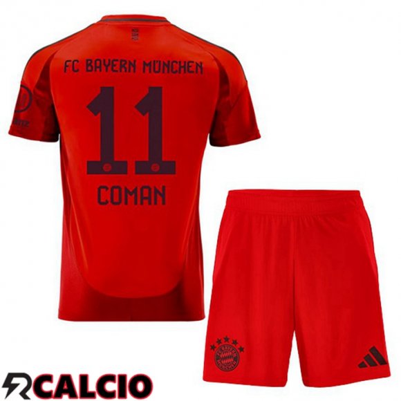 Prima Maglia Bayern Monaco (Coman 11) Bambino Rosso 2024/2025
