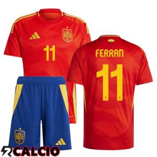 Prima Maglia Nazionale Spagna (FERRAN 11) Bambino Rosso 2024/2025