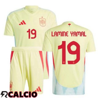 Seconda Maglia Nazionale Spagna (LAMINE YAMAL 19) Bambino Giallo 2024/2025