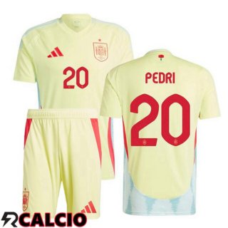 Seconda Maglia Nazionale Spagna (PEDRI 20) Bambino Giallo 2024/2025