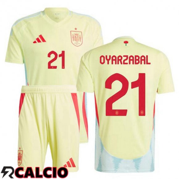 Seconda Maglia Nazionale Spagna (OYARZABAL 21) Bambino Giallo 2024/2025