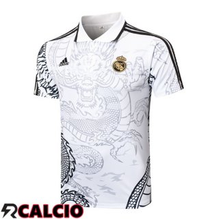 Maglia Polo Real Madrid Bianco 2024/2025  Maglia Polo Real Madrid Bianco 2024/2025