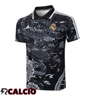 Maglia Polo Real Madrid Nero 2024/2025  Maglia Polo Real Madrid Nero 2024/2025