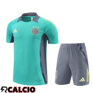 Insieme T Shirt Allenamento AFC Ajax + Pantaloncini Verde 2024/2025