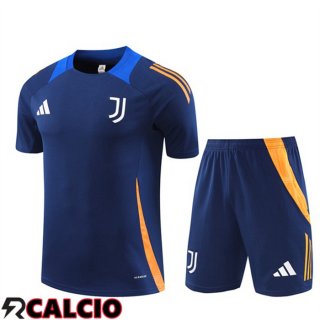 Insieme T Shirt Allenamento Juventus + Pantaloncini Blu Reale 2024/2025