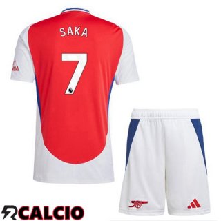 Prima Maglia Arsenal (SAKA 7) Bambino Rosso Bianco 2024/2025