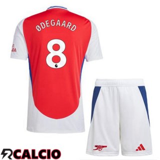 Prima Maglia Arsenal (ØDEGAARD 8) Bambino Rosso Bianco 2024/2025