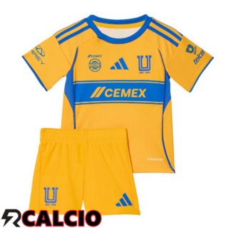 Prima Maglia Tigres UANL Bambino Giallo 2025/2026  Prima Maglia Tigres UANL Bambino Giallo 2025/2026