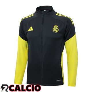 Giacca Calcio Real Madrid Blu Reale Giallo 2025/2026  Giacca Calcio Real Madrid Blu Reale Giallo 2025/2026