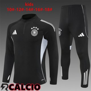 Insieme Tuta Calcio Germania Bambino Nero 2025/2026  Insieme Tuta Calcio Germania Bambino Nero 2025/2026